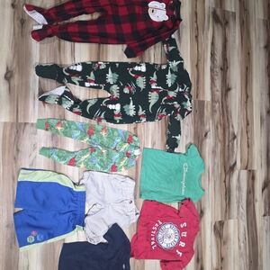 Champion Kids Clothing Set with Red and Green Prints 8 Piece Bundle